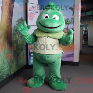 Disfraz de mascota verde...