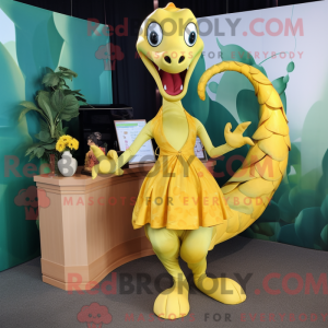 Geel Hydra-mascottekostuum...