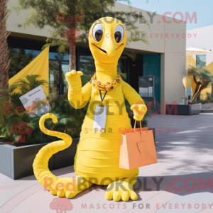 Gul Hydra maskot kostume...