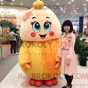 Postava maskota Peach Fried...