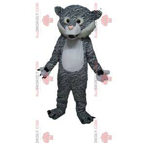 Schwarzweiss-Tigermaskottchen mit hübschen Augen