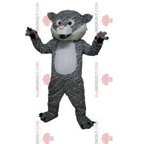 Mascote tigre preto e branco com olhos bonitos