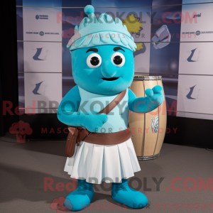Himmelblå sækkepibe maskot...