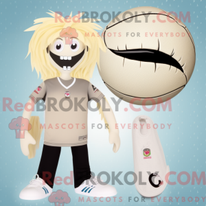 Beige håndbold bold maskot...