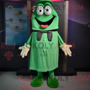 Personaggio mascotte verde...