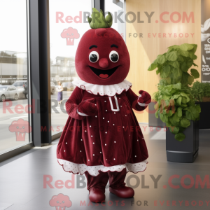 Maroon Strawberry maskot...