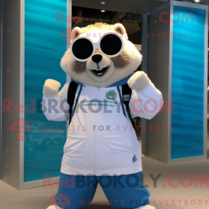 Hvid murmeldyr maskot...