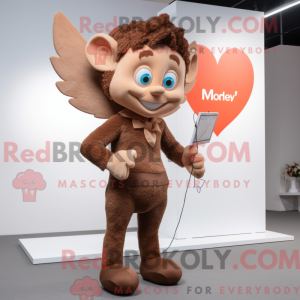 Brun Cupid-maskotdraktfigur...
