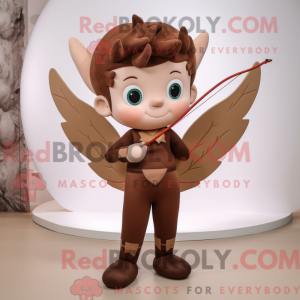 Brun Cupid-maskotdraktfigur...