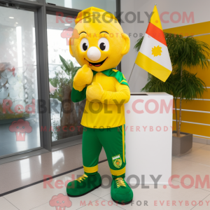 Gul irsk flag maskot...