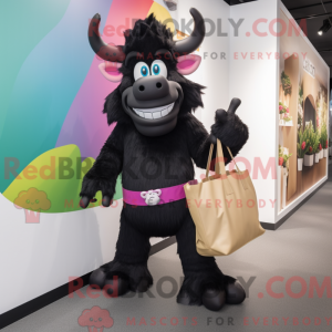 Sort Minotaur maskot...