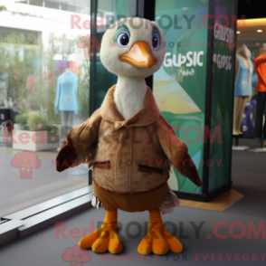 Fantasia de mascote de Rust Gosling com macacão e xales - Mascotes Gosling - REBROKO_305022 - RedBrokoly.com