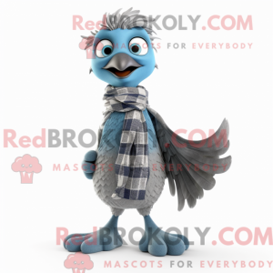 Grijze pauw mascotte...