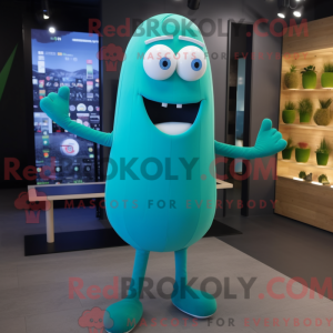 Cyan Zucchini Maskottchen...