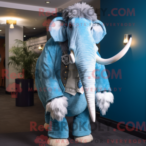 Himmelblå Mammoth maskot...