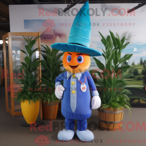 Blå gulrot maskot...