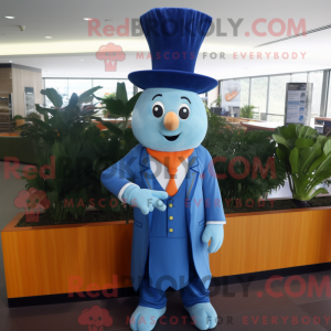 Máscara de gulrot azul com...