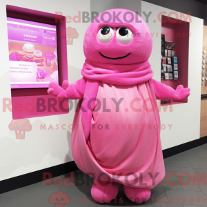 Roze Roze mascottekostuum...