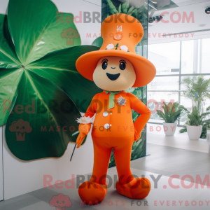 Orange Four Leaf Clover...