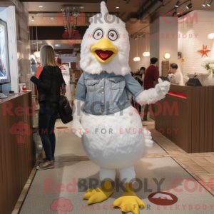 Hvid kylling maskot kostume...