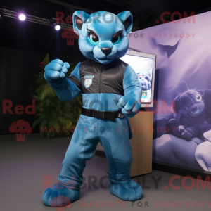 Cyan Panther máscara de...