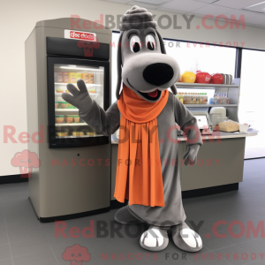 Grå hotdog maskot kostume...