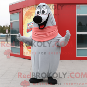 Grå hotdog maskot kostume...