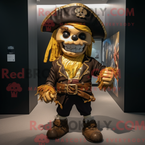 Goldener Pirat Maskottchen...