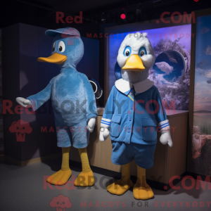Blue Goose mascot costume...