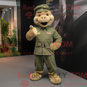 Tan Green Beret mascot...