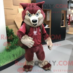 Máscara Maroon Wolf com...