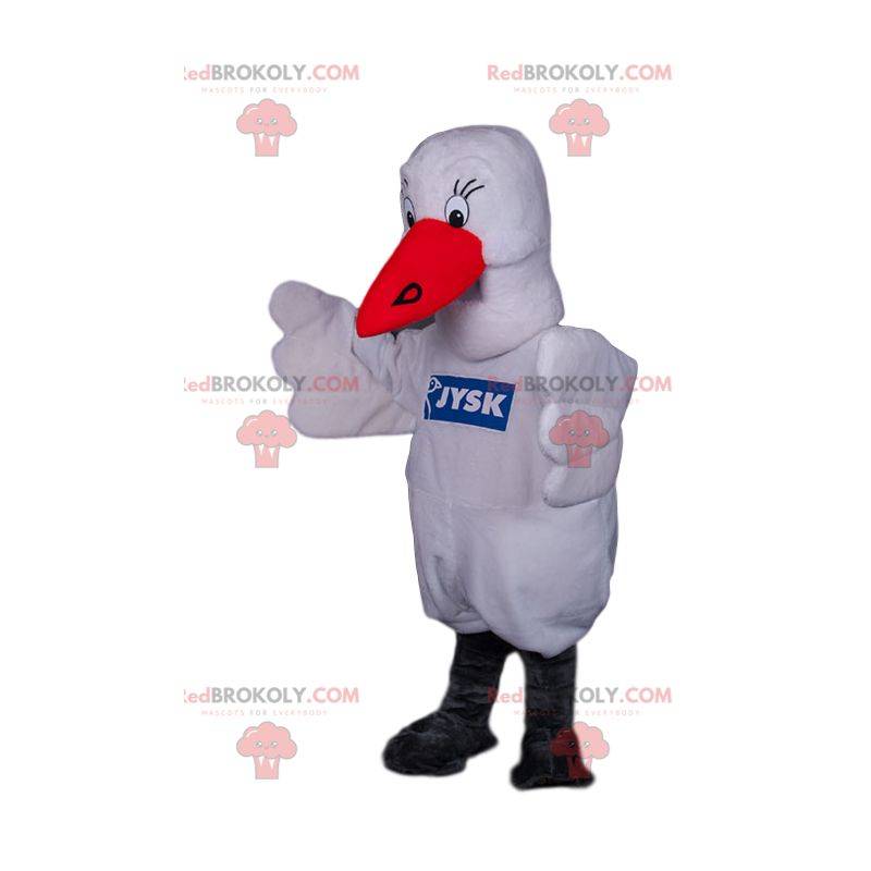 Big eyed stork mascot