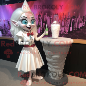 Witte Elf-mascottekostuum...