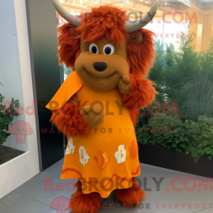 Oranje Bison mascotte...