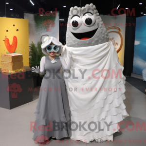 Gray Nachos mascot costume...