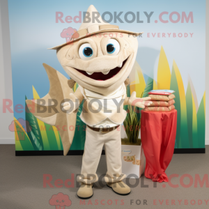 Beige Fish Tacos mascot...