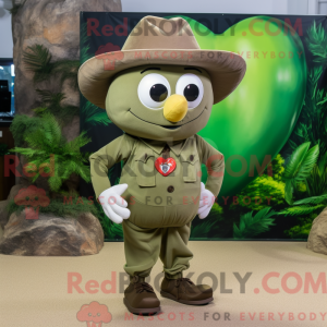 Postava maskota Olive Heart...