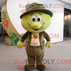 Olive Heart maskot kostume...