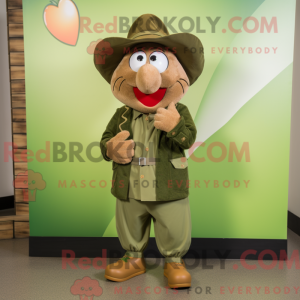 Olive Heart mascottekostuum...