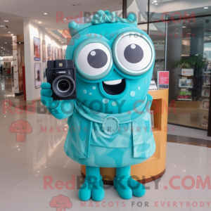 Turquoise Camera mascot...