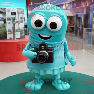 Turquoise Camera mascot...
