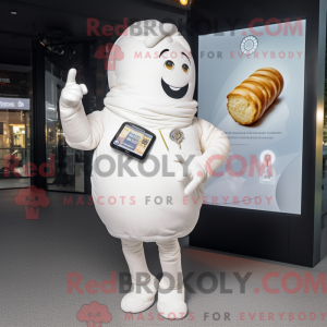 Hvid Croissant maskot...