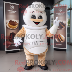 Hvid Croissant maskot...