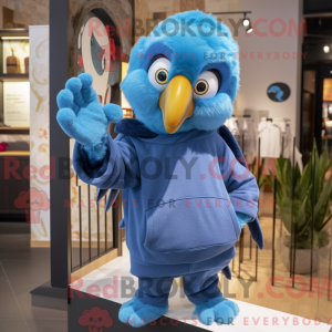 Blå papegøye maskot drakt...