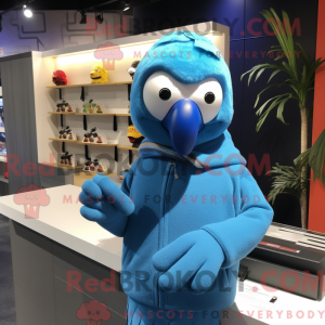 Blå papegøye maskot drakt...
