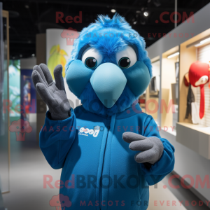 Blå papegøje maskot kostume...