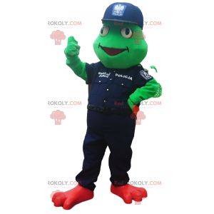 Mascota de la rana en marcha policial