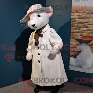 Hermelijnen mascottekostuum...