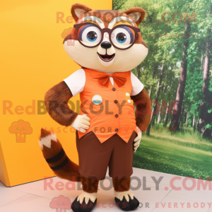 Orange Raccoon mascot...