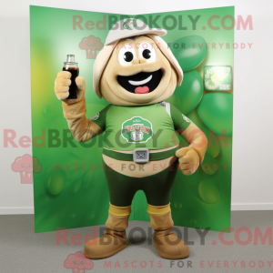 Tan Green Beer Maskottchen...